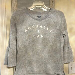 Aerie Gray Sweatshirt with White Text